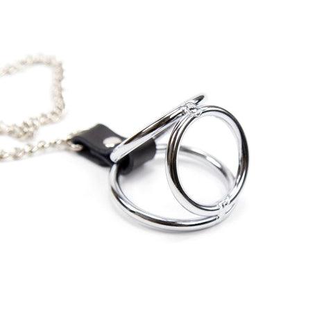 BDStyle Adjustable Nipple Clamps With Cock Ring for Enhanced Control - Steel Cock Rings