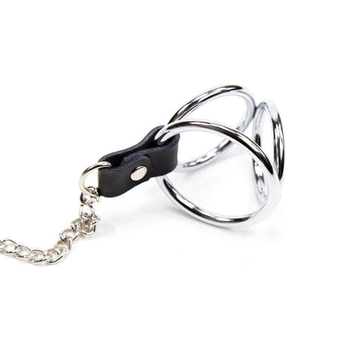 BDStyle Adjustable Nipple Clamps With Cock Ring for Enhanced Control - Steel Cock Rings