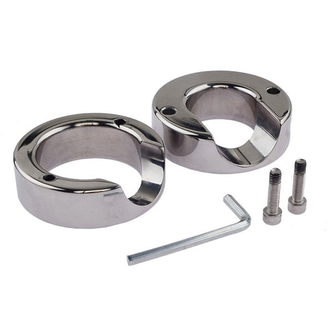 BDStyle Master Series Stainless Steel Male Penis Trap with Cock Ring - Steel Cock Rings