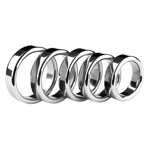 BDStyle Chrome Stainless Steel Mens Cock Ring 1.5cm Height Premium Design - Steel Cock Rings