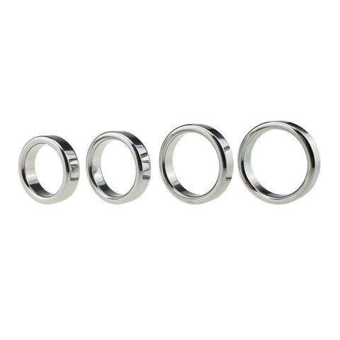 BDStyle Chrome Stainless Steel Mens Cock Ring 1.5cm Height Premium Design - Steel Cock Rings