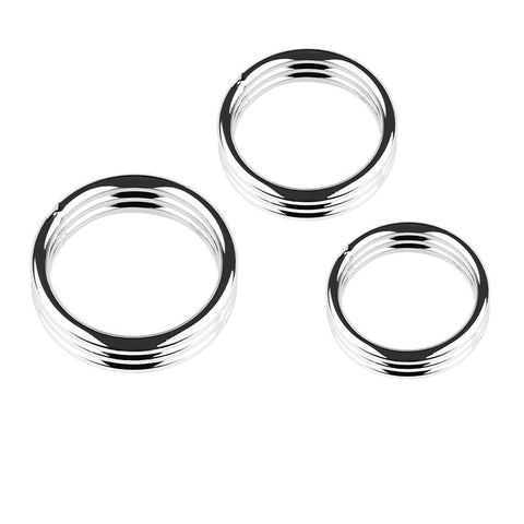 BDStyle Echo Stainless Steel Mens Cock Ring Premium Metal Design - Steel Cock Rings