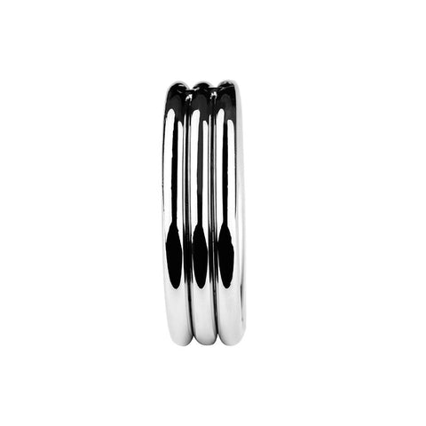 BDStyle Echo Stainless Steel Mens Cock Ring Premium Metal Design - Steel Cock Rings