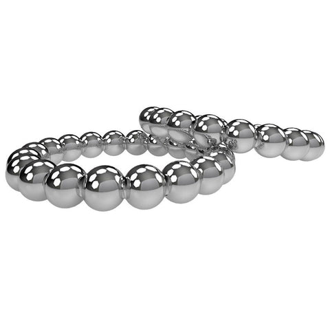 BDStyle Meridian Stainless Steel Mens Beaded Cock Rings Double Ring Design - Steel Cock Rings