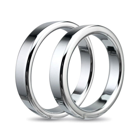 BDStyle Chrome Stainless Steel Mens Cock Ring 1.2cm Height Premium Chrome - Steel Cock Rings