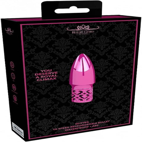 Shots Toys Royal Gems Sparkle Rechargeable ABS Bullet Vibrator with F 1 Motor - Bullet Vibrators
