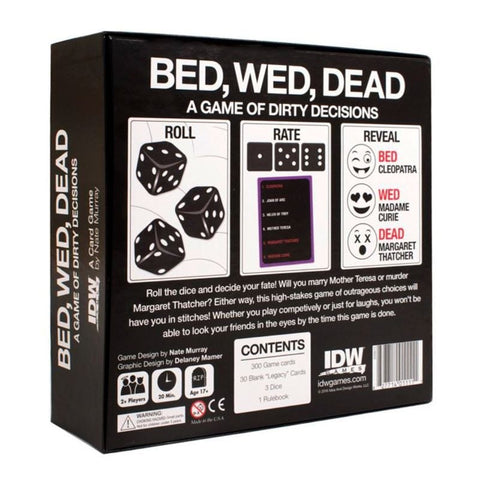IDW Games Bed Wed Dead A Game Of Dirty Decision Adult Party Game - Sex Games, Coupons and Tricks