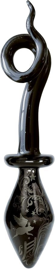 Icon Brands Fashionistas Glass Pig Tail Butt Plug Small Premium Borosilicate - - Butt Plugs