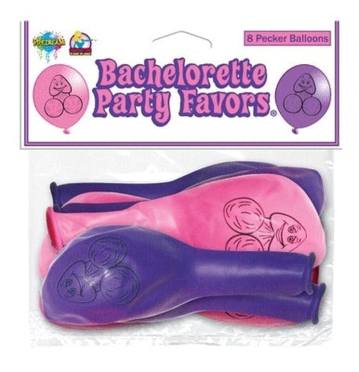 Pipedream Bachelorette Party Pecker Balloons 8 Pieces Penis Shape Decorations - - Party Gifts and Novelties