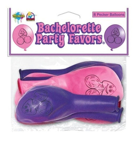 Pipedream Bachelorette Party Pecker Balloons 8 Pieces Penis Shape Decorations - Party Gifts and Novelties