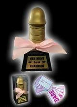 Seven Creations Hen Night Willy Trophy Dare Champion Award with Interactive Cards - Party Gifts and Novelties