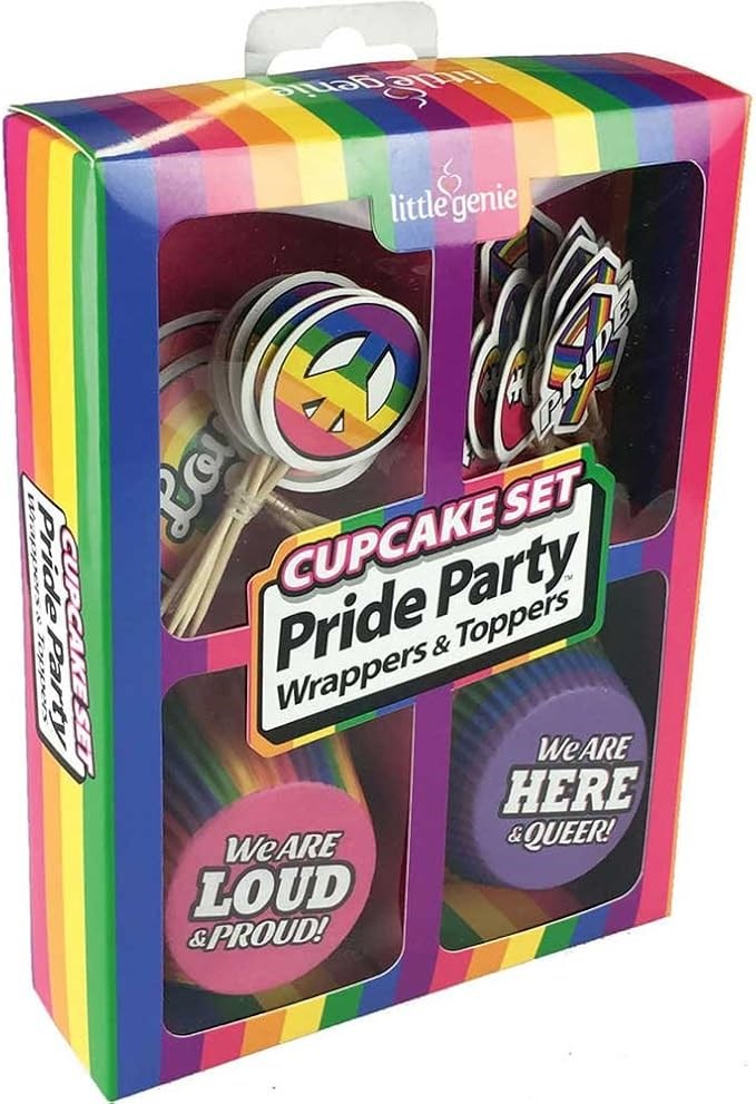 Little Genie Adult Pride Party Cup Cake Set 48 Piece Celebration Kit - - Party Gifts and Novelties