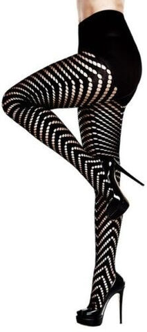 Baci Lingerie After Dark Jacquard Womens Pantyhose Black Intimate Hosiery - Hosiery