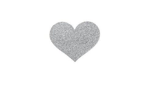 Bijoux Indiscrets SI Flash Bolt Heart Shape Pasties Silver Premium Nipple - Breast and Nipple Toys