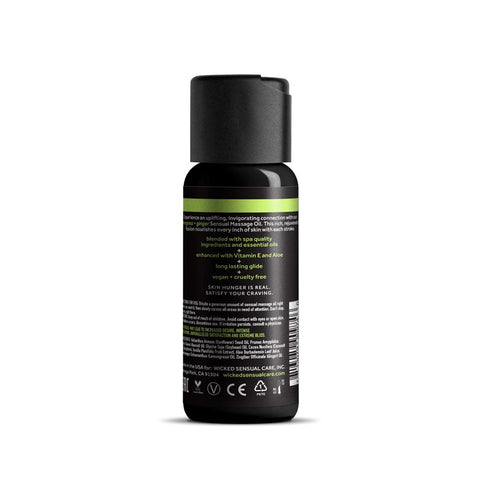 Wicked Sensual Care Scented Adult Massage Oil 120ml with Long Lasting Glide - Massage Oils and Lubricants