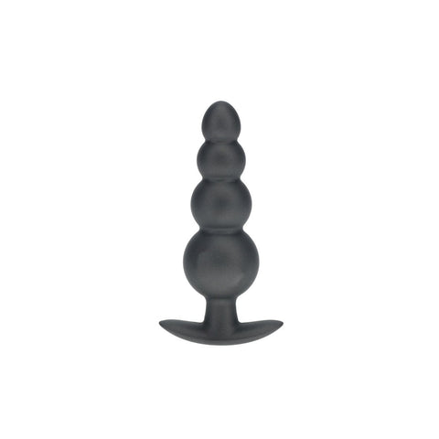 Shots Toys OUCH! 11.7 cm Beaded Metallic Silicone Anal Plug Graduated - Butt Plugs