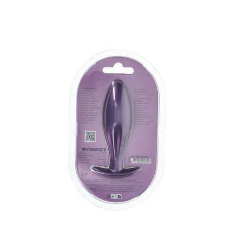 Shots Toys OUCH! Oval Shaped 11.7 cm Metallic Waterproof Anal Plug Premium - Butt Plugs