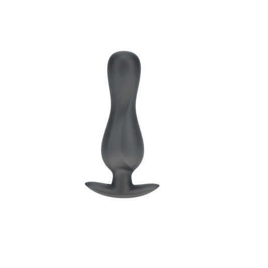 Shots Toys OUCH! Curvy 11.7 cm Metallic Silicone Anal Plug Premium Design - - Butt Plugs