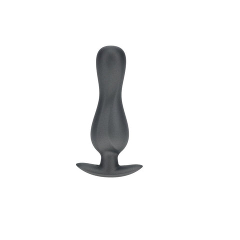 Shots Toys OUCH! Curvy 11.7 cm Metallic Silicone Anal Plug Premium Design - Butt Plugs