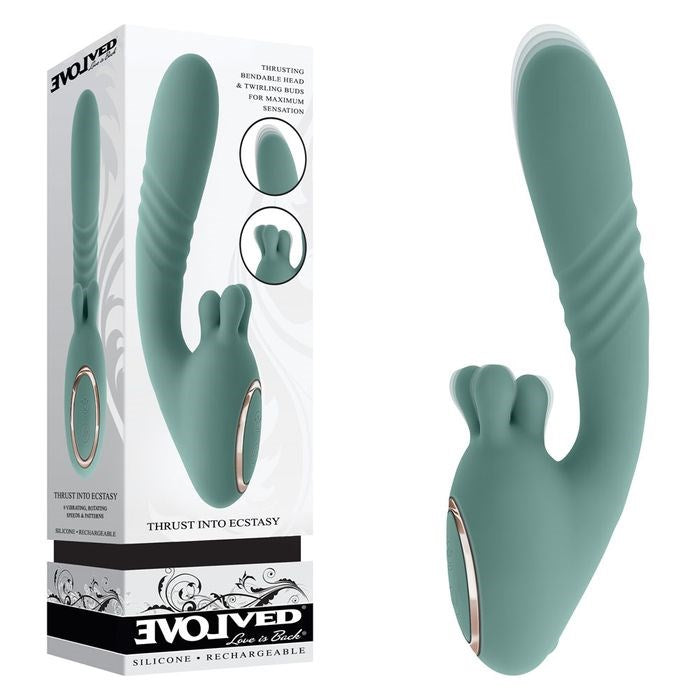Evolved THRUST INTO ECSTASY Thrusting G Spot Vibrator with Dual Motor Technology - - G-Spot Vibrators