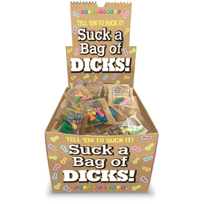 Little Genie Suck A Bag Of Dicks Fruit Flavoured Party Packs Pecker Lollies - - Party Gifts and Novelties