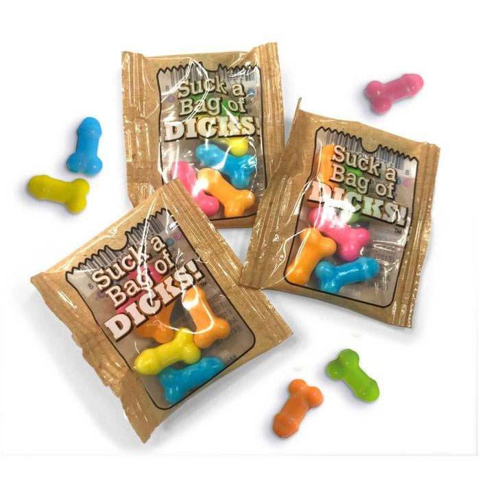 Little Genie Suck A Bag Of Dicks Fruit Flavoured Party Packs Pecker Lollies - - Party Gifts and Novelties