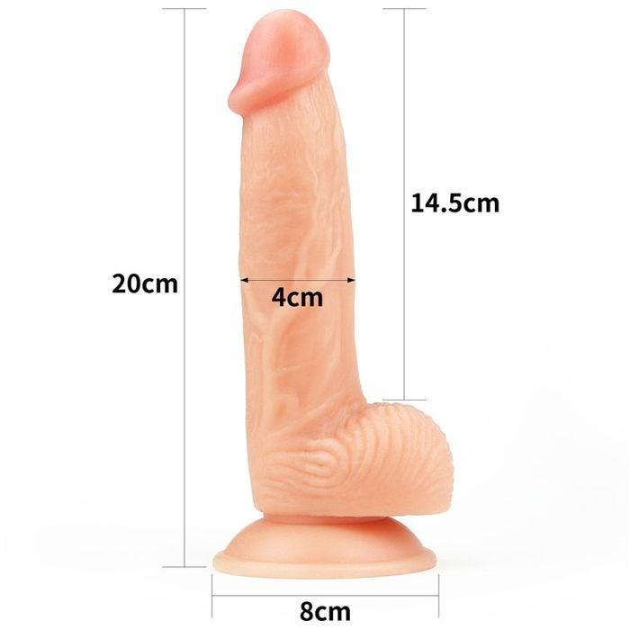 Lovetoy The Ultra Soft Dude Realistic Dong 20.3cm Flesh TPE Dildo - - Realistic Dildos