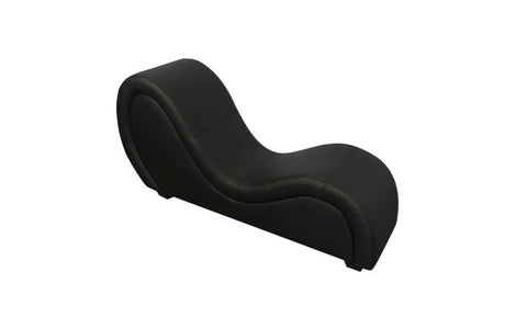 Doc Johnson Daytona Kama Sutra Mebon Chaise Love Lounge Leather Black Premium - Sex Furniture