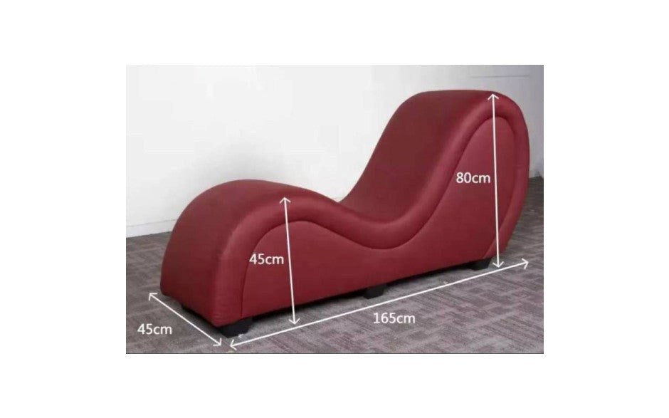 Daytona Kama Sutra Mebon Chaise Love Lounge Leather Black - - Sex Furniture