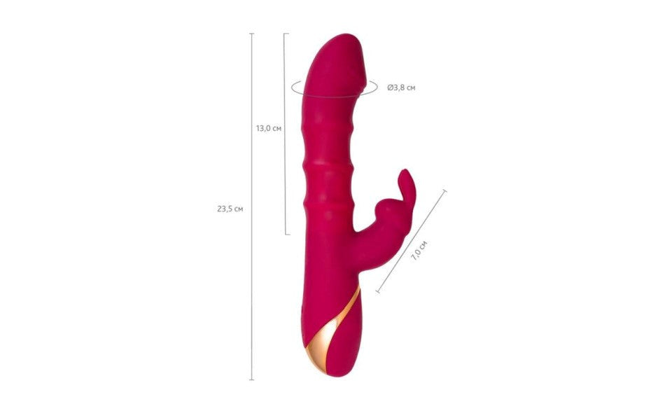 JOS Tenty Multi Function Rabbit Vibrator with Moving Shaft Rings Dual Action - - Rabbit Vibrators