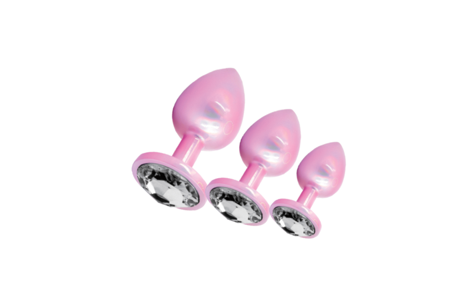 SXE Stainless Steel Comfort 3 Piece Butt Plug Set with Progressive Sizes - - Butt Plugs