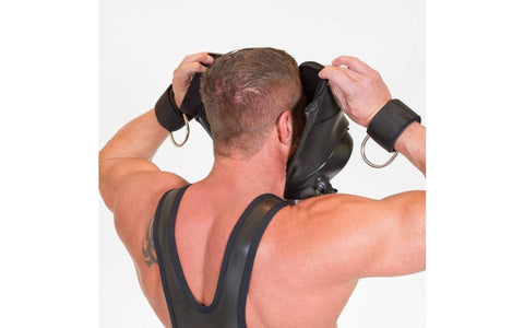 XR Brands XTRM Neoprene Gas Mask Bondage Hood Sensory Deprivation - Bondage Hoods