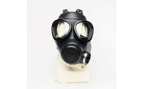 XR Brands XTRM Military Adjustable Strap Rubber Gas BDSM Mask with Straps - Bondage Hoods