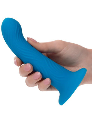 California Exotics Wave Rider Ripple G Spot Silicone Probe with Suction Cup Base - Non-Realistic Dildos