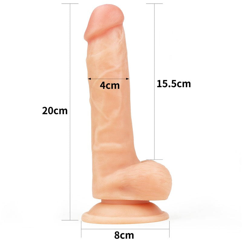 Lovetoy The Ultra Soft Dude Realistic Dong Flesh with Suction Cup Base - - Realistic Dildos