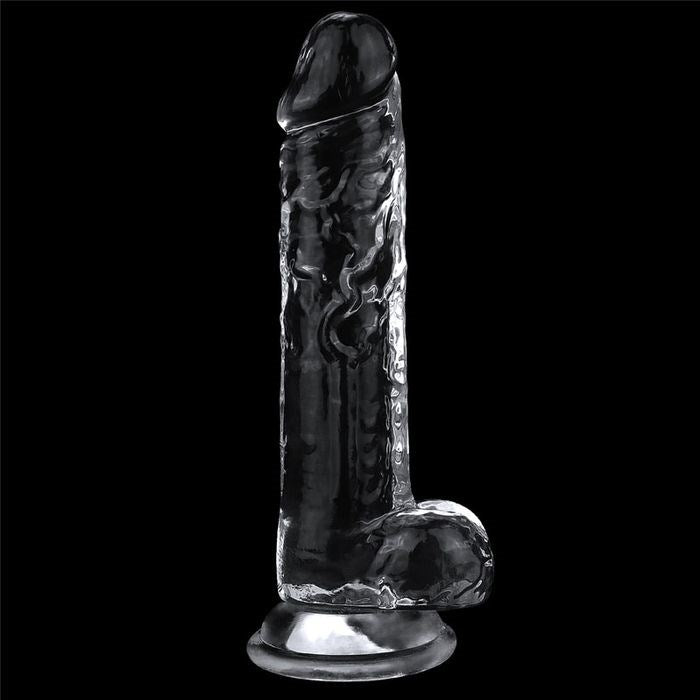 Lovetoy Flawless Suction Cup Base Realistic Dildo 19cm Clear TPE Material - - Realistic Dildos