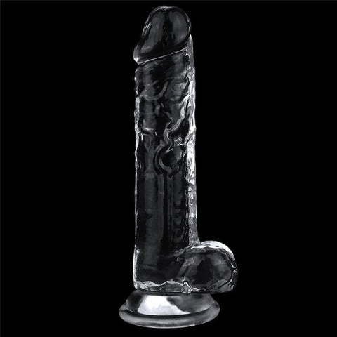 Lovetoy Flawless Suction Cup Base Realistic Dildo 19cm Clear TPE Material - Realistic Dildos