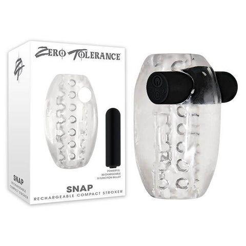 Evolved Zero Tolerance Snap Egg Shaped Vibrating Mens Stroker and Feature - Masturbators and Strokers