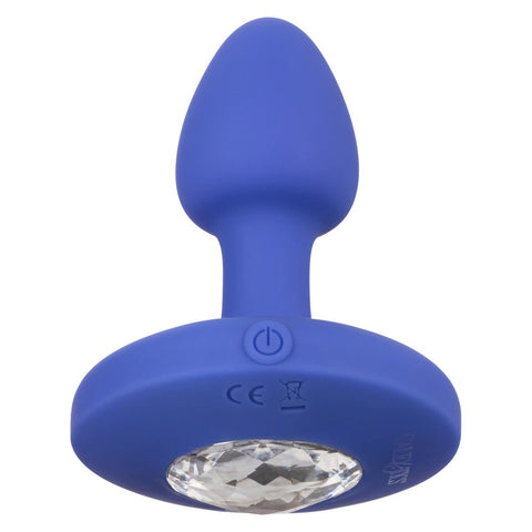 California Exotics Cheeky Gems Rechargeable Vibrating Anal Plug Purple - Butt Plugs