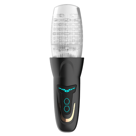 Amovibe Dragon Pro Rechargeable Rotating Male Masturbator Black - - Masturbators and Strokers