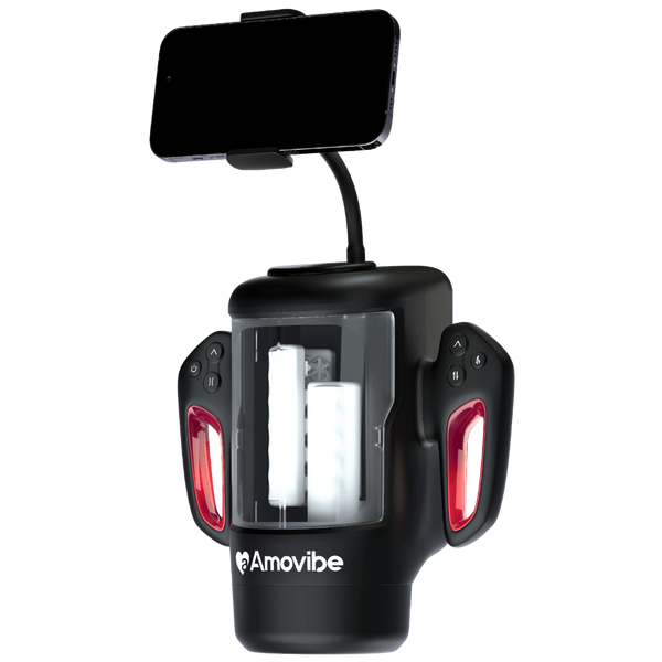 Amovibe Game King Rubbing Rechargeable Male Masturbator Black - - Masturbators and Strokers