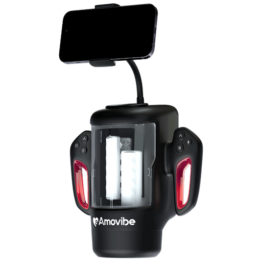 Amovibe Game King Rubbing Rechargeable Male Masturbator Black - - Masturbators and Strokers