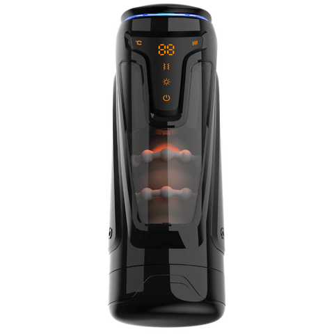 Amovibe Warrior Rechargeable Thrusting Male Masturbator Black - Masturbators and Strokers