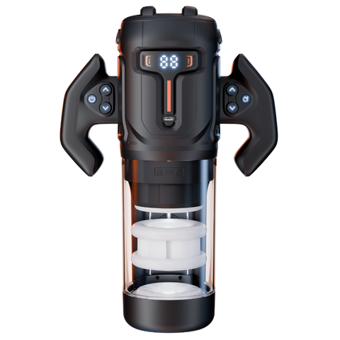 Amovibe Turbo Thrusting and Rotating Male Masturbator Black - Masturbators and Strokers