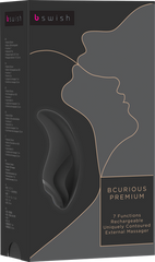 B Swish Bcurious Premium 7 Function Clitoral Stimulator Noir - - Clit Ticklers and Pulsators
