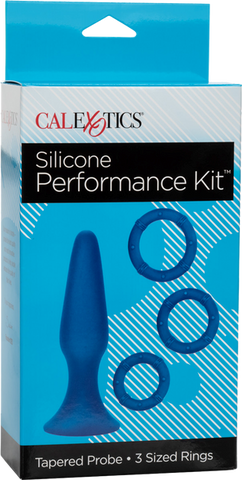 California Exotics Silicone Butt Plug Performance Kit Blue - Butt Plugs