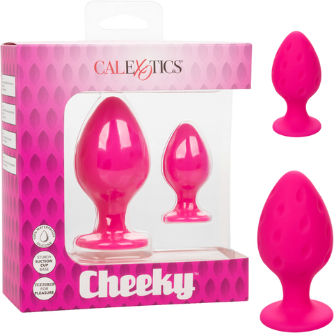 California Exotics Cheeky Body Safe Silicone Anal Plug Pink - Butt Plugs