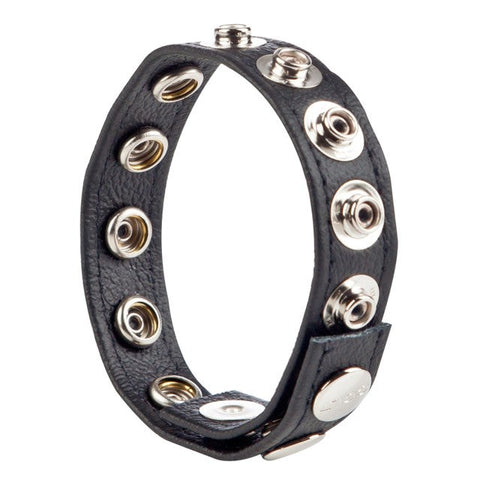 Colt Adjustable 8 Snap Fastener Leather C/B Strap Cock Ring - Cock Rings
