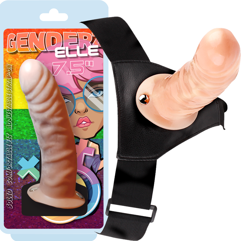 Genderz Elle Realistic Suction Cup Dildo 7.5 Inch Flesh - - Realistic Dildos