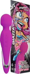Poptart Shazza Rechargeable Vibrating Body Wand Massager Purple - - Body Wands